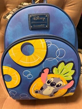 Loungefly Blue Pineapple Stitch Backpack